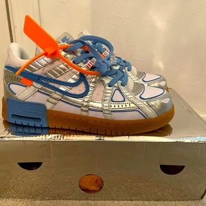 Nike Air Rubber Dunk white/silver/jade size (men 7) (woman 8.5)